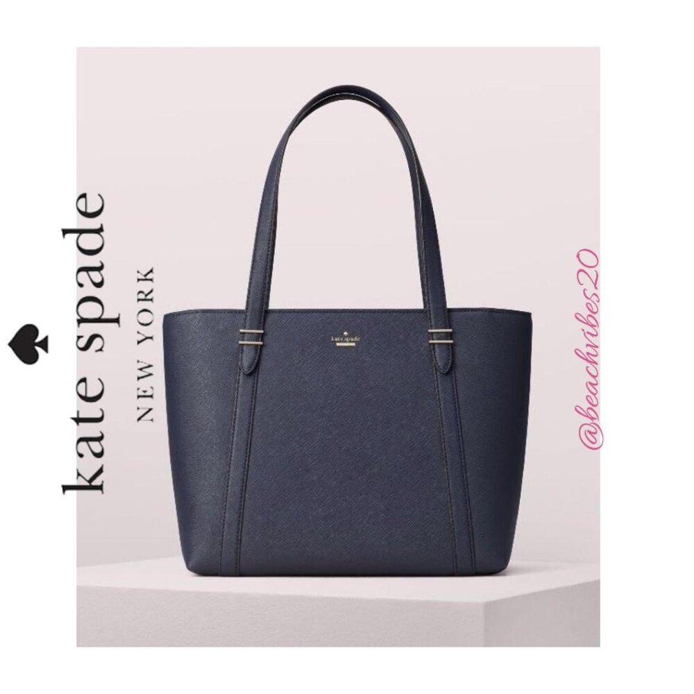 ♠️KATE SPADE NEW YORK♠️ Oakwood Street Pebble Chandra Tote Blazer Blue NWT O-67